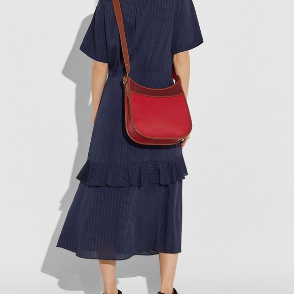 NWOT Coach 1941 Emery Crossbody Colorblock Red Apple Glovetanned Leather 688 - Picture 15 of 16